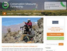 Tablet Screenshot of conservationmeasures.org